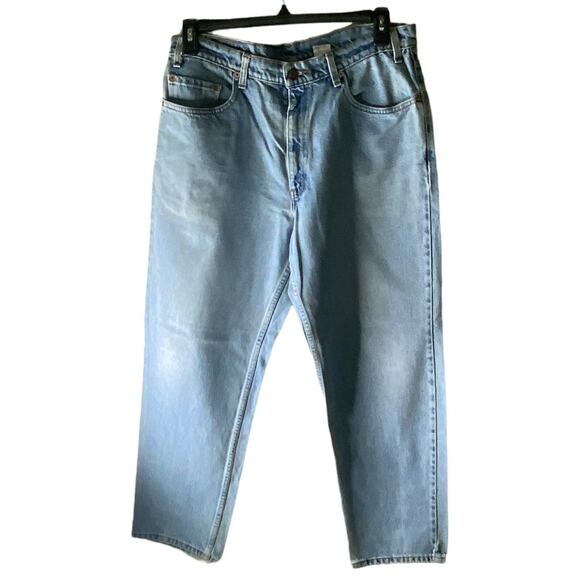 Levis 550 Red Tab Jeans Mens 34x30 Tapered Relaxed Light Wash Denim Streetwear - Picture 1 of 9